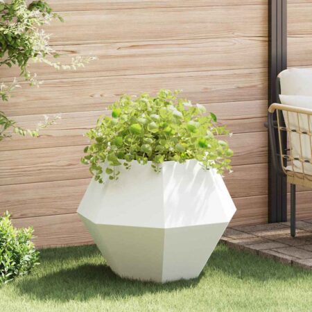 vidaXL Plantekasse Hvid 75 x 75 x 60 cm Stål