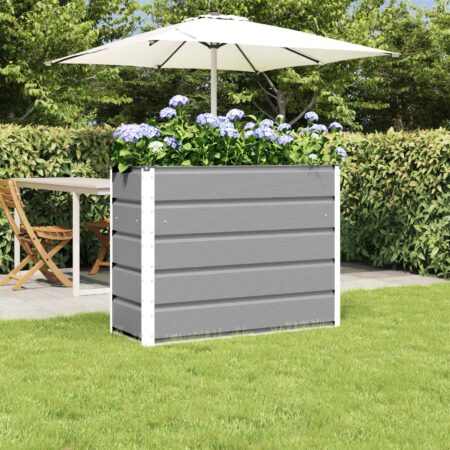 vidaXL Plantekasse Lysegrå 100 x 40 x 75 cm Stål