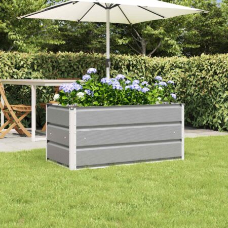 vidaXL Plantekasse Lysegrå 100 x 50 x 45 cm Galvaniseret stål