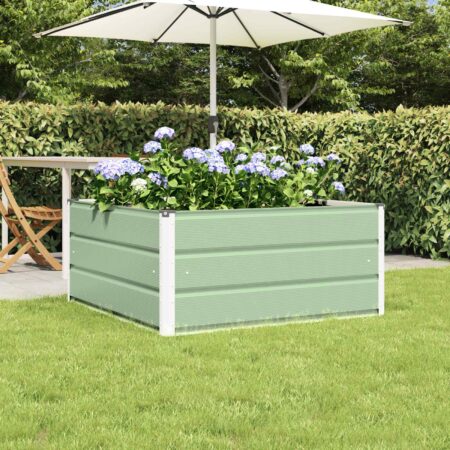 vidaXL Plantekasse Pastelgrøn 100 x 100 x 45 cm Stål