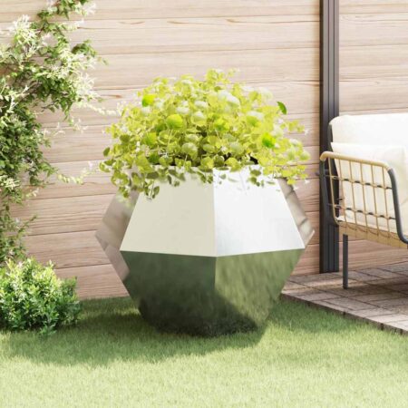 vidaXL Plantekasse Sølv 100 x 100 x 80 cm Rustfrit stål