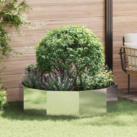 vidaXL Plantekasse Sølv 120 x 120 x 35 cm Rustfrit stål