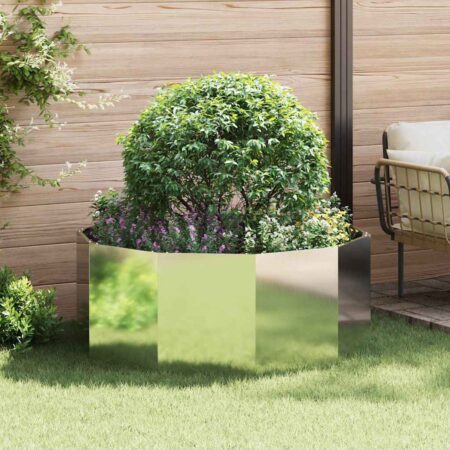 vidaXL Plantekasse Sølv 120 x 120 x 50 cm Galvaniseret stål