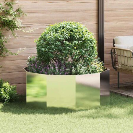 vidaXL Plantekasse Sølv 120 x 120 x 50 cm Rustfrit stål