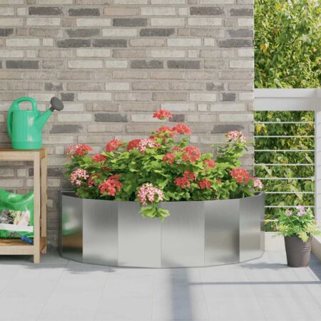 vidaXL Plantekasse Sølv 120 x 60 x 35 cm Galvaniseret stål