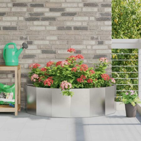 vidaXL Plantekasse Sølv 120 x 60 x 35 cm Rustfrit stål