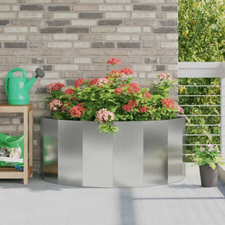 vidaXL Plantekasse Sølv 120 x 60 x 50 cm Galvaniseret stål