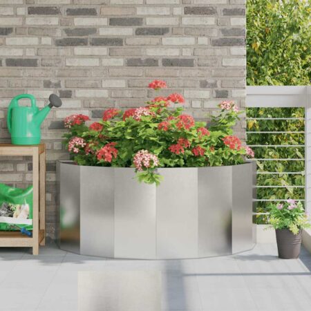 vidaXL Plantekasse Sølv 120 x 60 x 50 cm Rustfrit stål