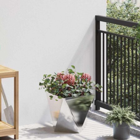 vidaXL Plantekasse Sølv 30 x 30 x 30 cm Rustfrit stål