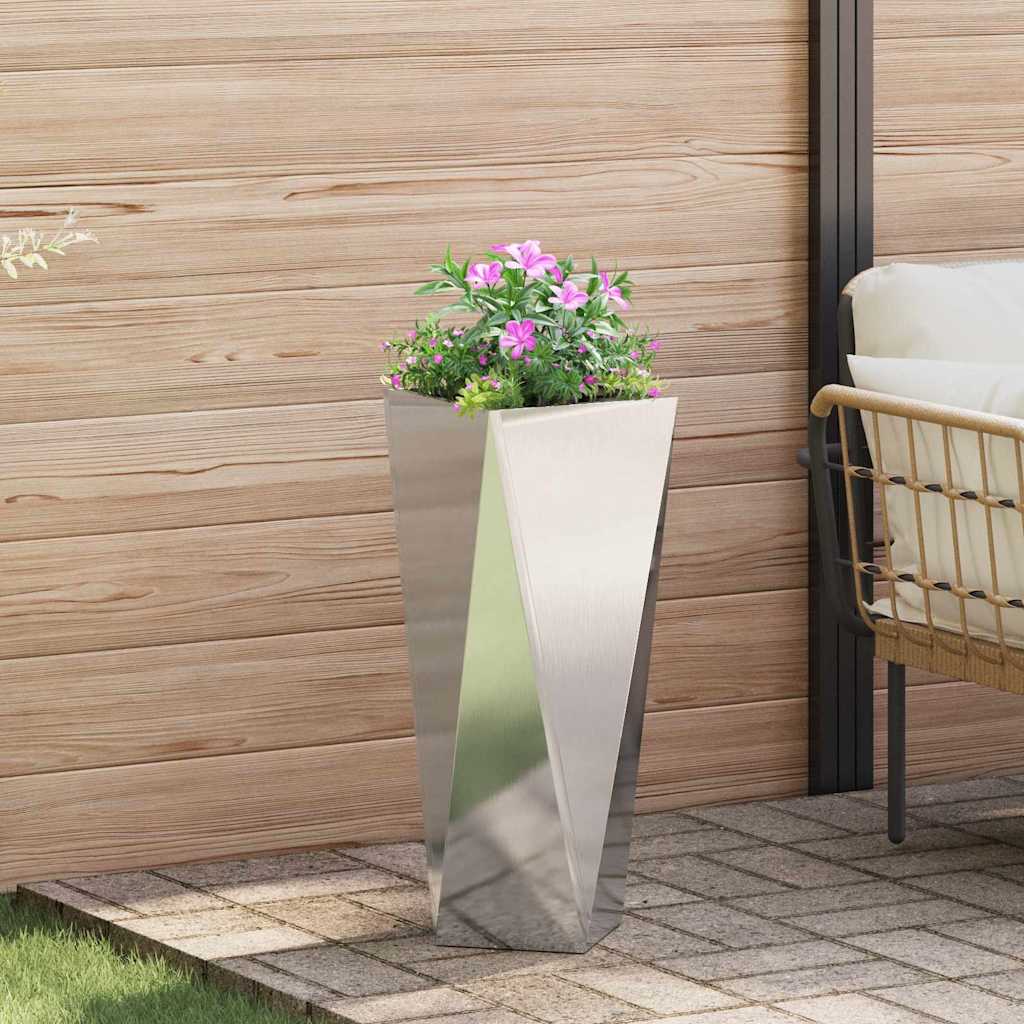 vidaXL Plantekasse Sølv 30 x 30 x 75 cm Rustfrit stål vidaXL Plantekasse Sølv 30 x 30 x 75 cm Rustfrit stål