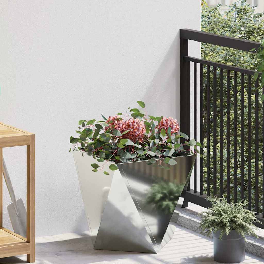 vidaXL Plantekasse Sølv 40 x 40 x 40 cm Galvaniseret stål vidaXL Plantekasse Sølv 40 x 40 x 40 cm Galvaniseret stål