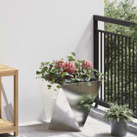 vidaXL Plantekasse Sølv 40 x 40 x 40 cm Rustfrit stål