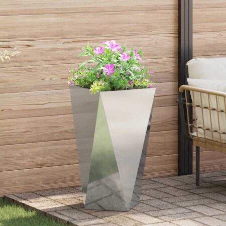 vidaXL Plantekasse Sølv 40 x 40 x 75 cm Galvaniseret stål
