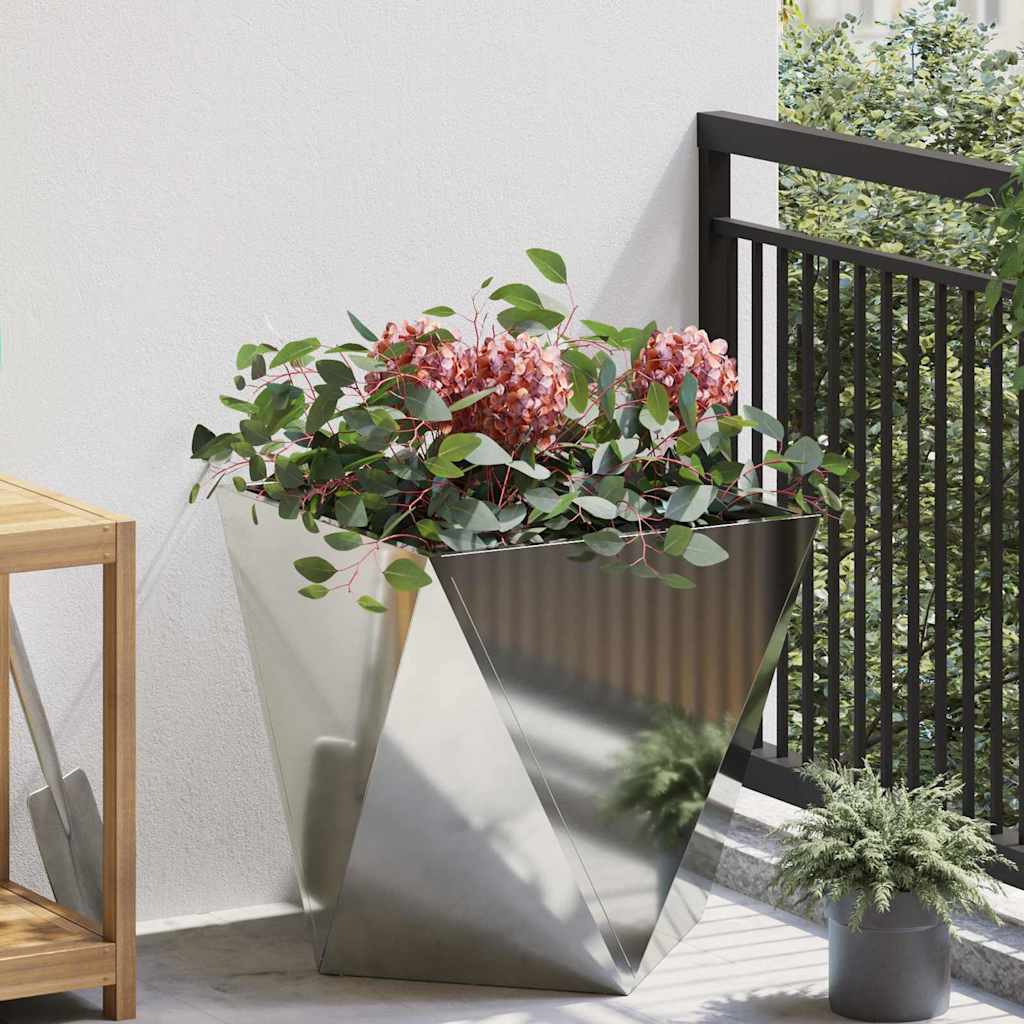 vidaXL Plantekasse Sølv 50 x 50 x 50 cm Galvaniseret stål vidaXL Plantekasse Sølv 50 x 50 x 50 cm Galvaniseret stål