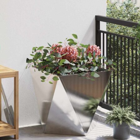 vidaXL Plantekasse Sølv 50 x 50 x 50 cm Rustfrit stål