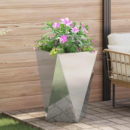 vidaXL Plantekasse Sølv 50 x 50 x 75 cm Galvaniseret stål
