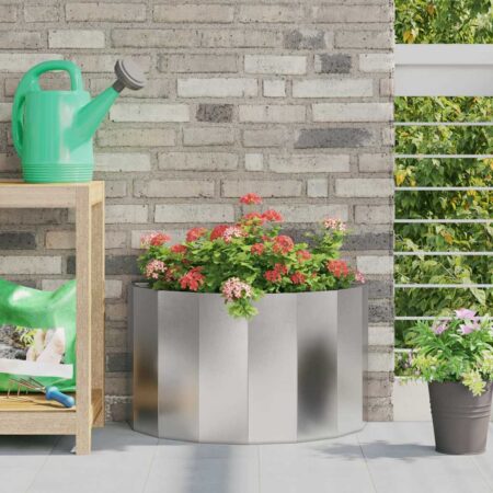 vidaXL Plantekasse Sølv 60 x 30 x 35 cm Rustfrit stål