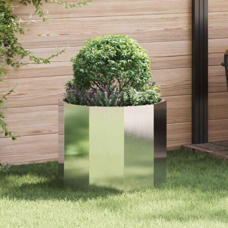 vidaXL Plantekasse Sølv 60 x 60 x 50 cm Rustfrit stål