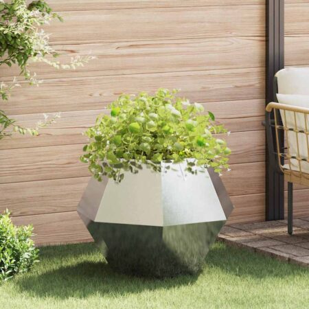 vidaXL Plantekasse Sølv 75 x 75 x 60 cm Rustfrit stål