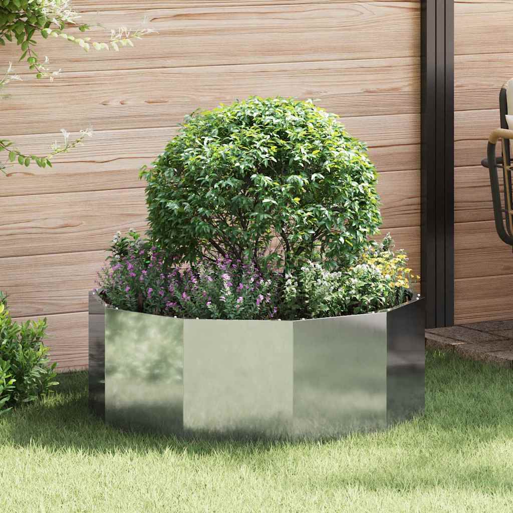 vidaXL Plantekasse Sølv 90 x 90 x 35 cm Galvaniseret stål vidaXL Plantekasse Sølv 90 x 90 x 35 cm Galvaniseret stål