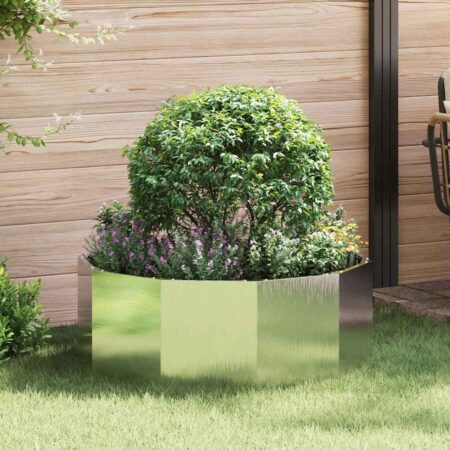 vidaXL Plantekasse Sølv 90 x 90 x 35 cm Rustfrit stål