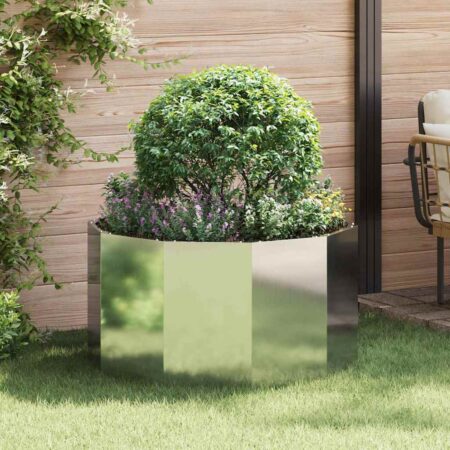 vidaXL Plantekasse Sølv 90 x 90 x 50 cm Galvaniseret stål