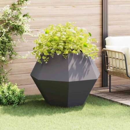 vidaXL Plantekasse Sort 100 x 100 x 80 cm Stål