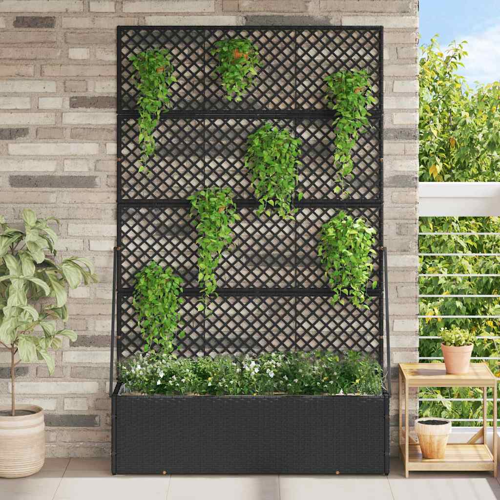 vidaXL Plantekasse Sort 105 x 30 x 170 cm Metal vidaXL Plantekasse Sort 105 x 30 x 170 cm Metal