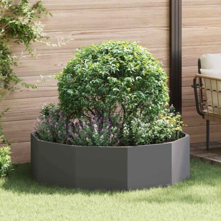 vidaXL Plantekasse Sort 120 x 120 x 35 cm Stål