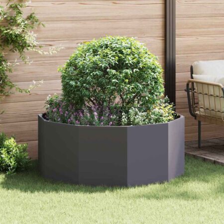 vidaXL Plantekasse Sort 120 x 120 x 50 cm Stål