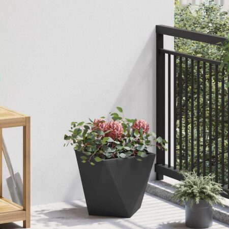 vidaXL Plantekasse Sort 30 x 30 x 30 cm Stål