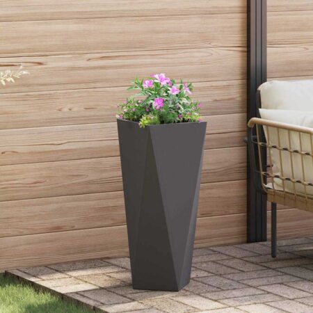 vidaXL Plantekasse Sort 30 x 30 x 75 cm Stål