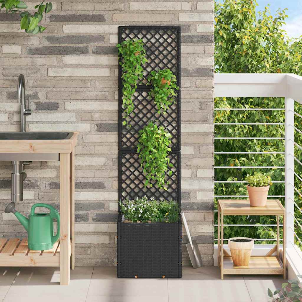 vidaXL Plantekasse Sort 35 x 30 x 135 cm Metal vidaXL Plantekasse Sort 35 x 30 x 135 cm Metal