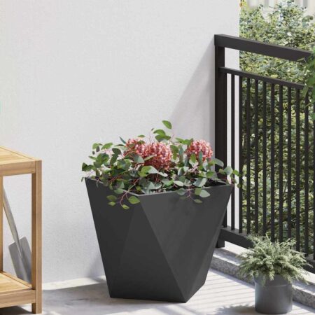 vidaXL Plantekasse Sort 40 x 40 x 40 cm Stål