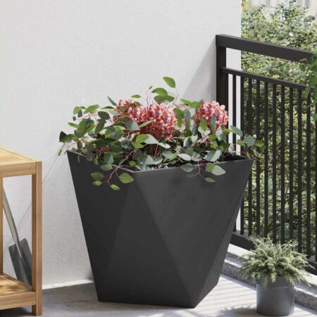 vidaXL Plantekasse Sort 50 x 50 x 50 cm Stål