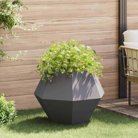 vidaXL Plantekasse Sort 75 x 75 x 60 cm Stål