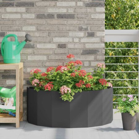 vidaXL Plantekasse Sort 90 x 45 x 35 cm Stål