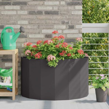 vidaXL Plantekasse Sort 90 x 45 x 50 cm Stål