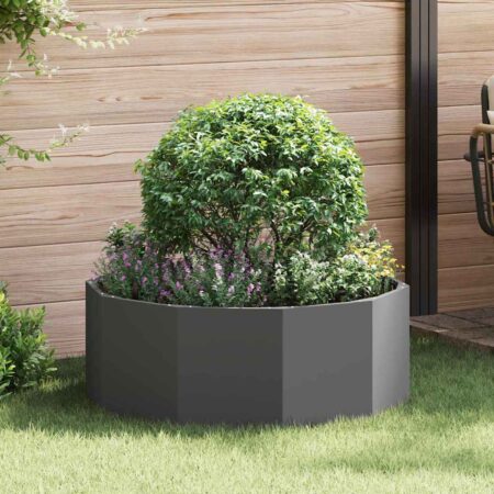 vidaXL Plantekasse Sort 90 x 90 x 35 cm Stål