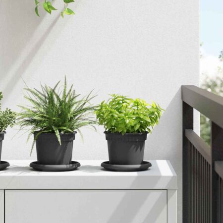 vidaXL Plantepotter 24 pcs Sort Ø 12,5 x 10 cm Plastik