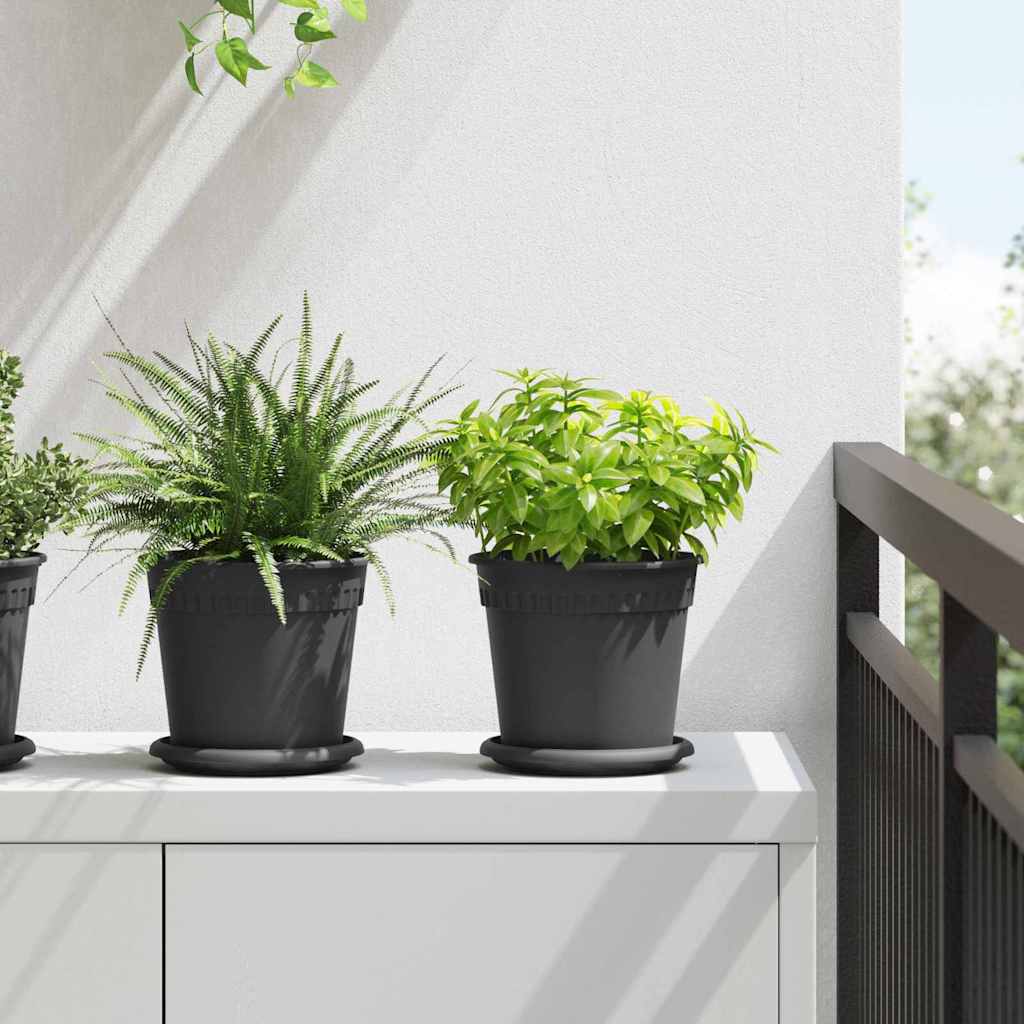 vidaXL Plantepotter 6 pcs Sort Ø 17 x 14 cm Plastik vidaXL Plantepotter 6 pcs Sort Ø 17 x 14 cm Plastik