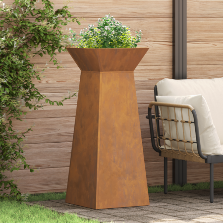 vidaXL Plantestativ Forvitret stål 40 x 40 x 101 cm Dekorative Indlæg