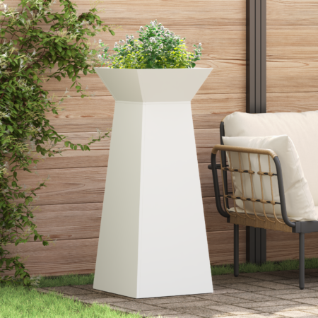 vidaXL Plantestativ Hvid Metal 40 x 40 x 101 cm Dekorative indlæg