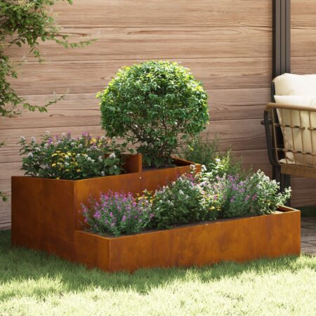 vidaXL Potter & Planter Cortenstål Stor Holdbar Metalplanter