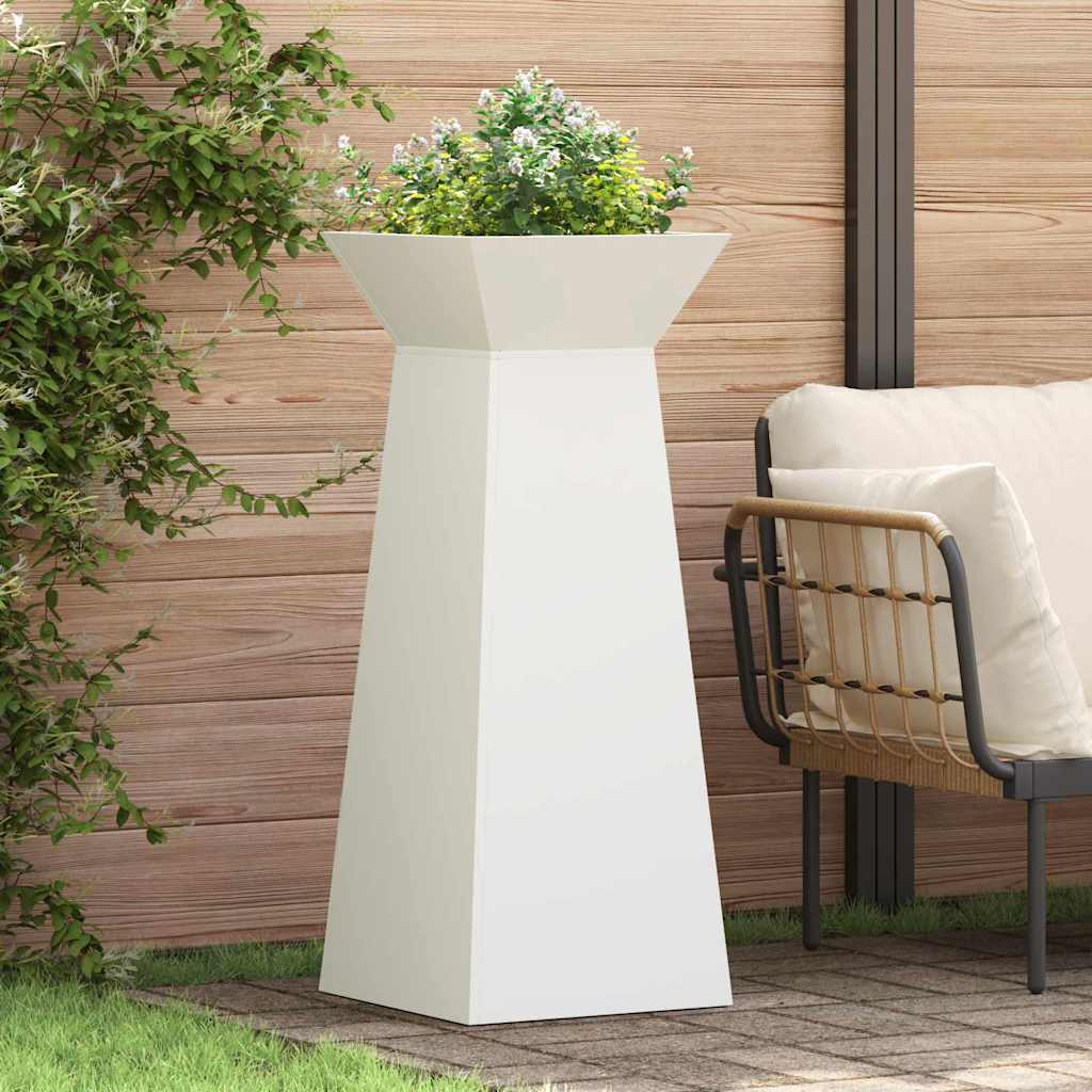 vidaXL Søjle Plantekasse 2 pcs Hvid 40 x 40 x 100 cm vidaXL Søjle Plantekasse 2 pcs Hvid 40 x 40 x 100 cm