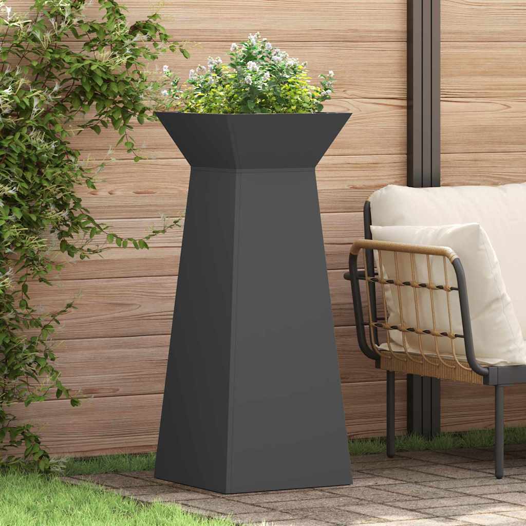 vidaXL Søjle Plantekasse 2 pcs Sort 40 x 40 x 100 cm vidaXL Søjle Plantekasse 2 pcs Sort 40 x 40 x 100 cm