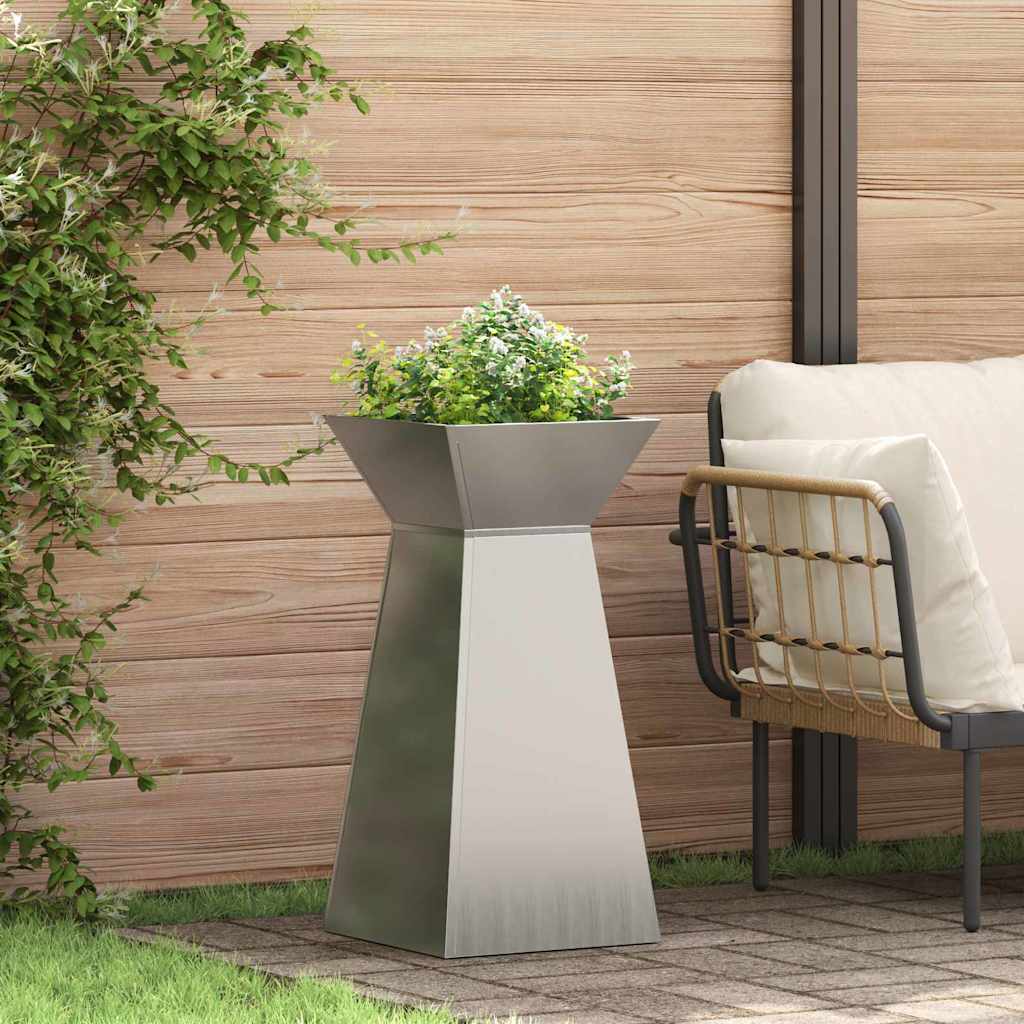 vidaXL Søjle Plantekasse Sølv 35 x 35 x 73 cm vidaXL Søjle Plantekasse Sølv 35 x 35 x 73 cm