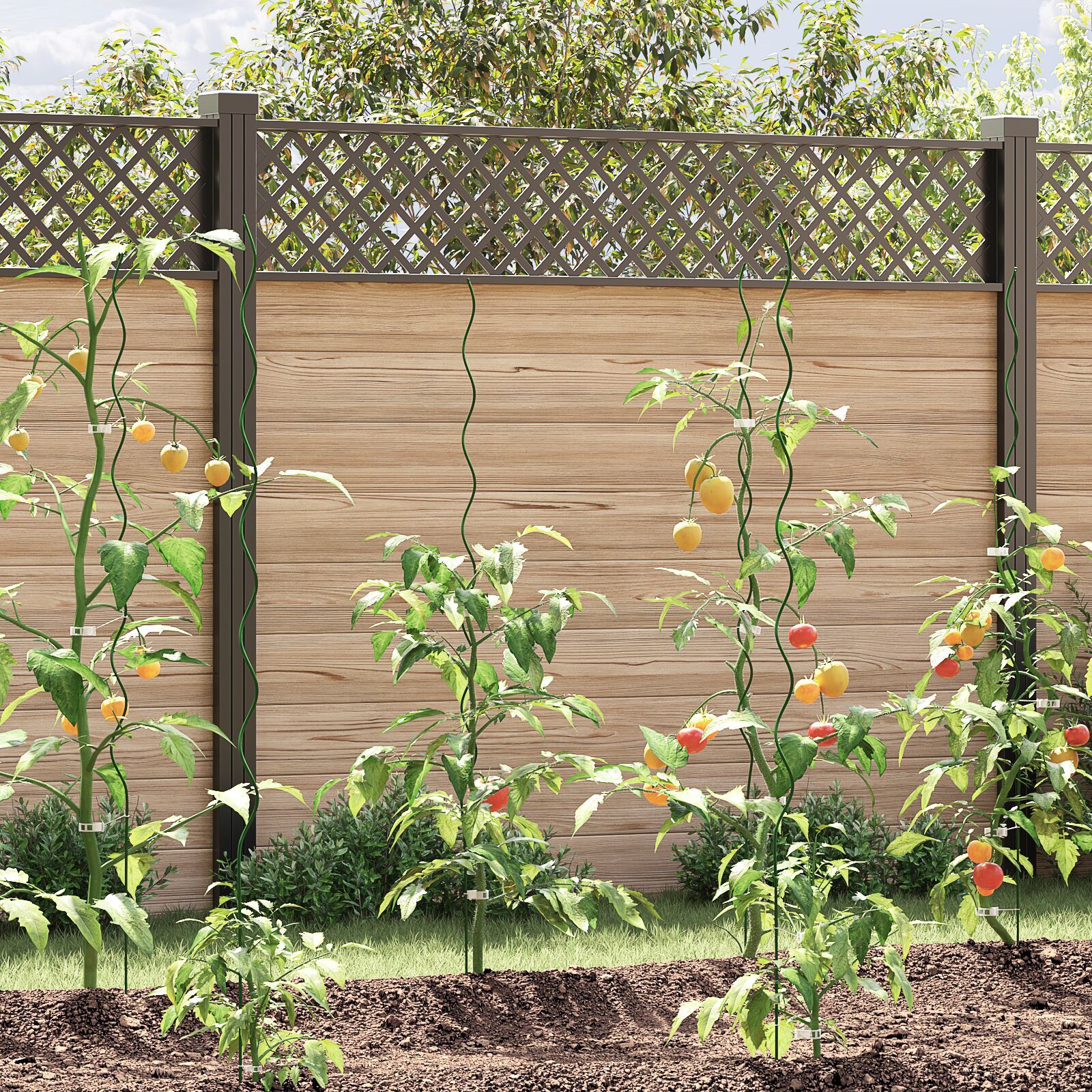 vidaXL Spiral Plante Støtter (20 stk, 150 cm, Stål) vidaXL Spiral Plante Støtter (20 stk, 150 cm, Stål)