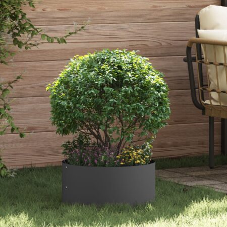 vidaXL Stor Sort Metal Potte Sort Metal Stor Slidstærk Metal Planter