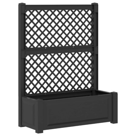 vidaXL Stor blomsterkasse med espalier Antracit 99,5 x 43 x 133,5 cm